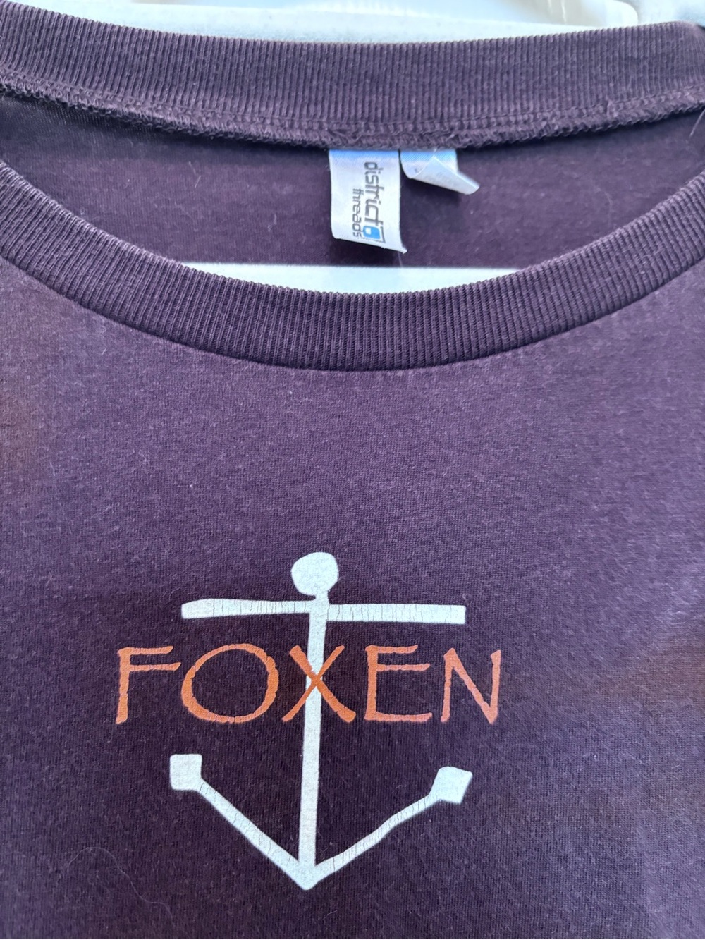 Foxen Anchor Graphic Tee in Chocolate Brown - Long Sleeve Crew